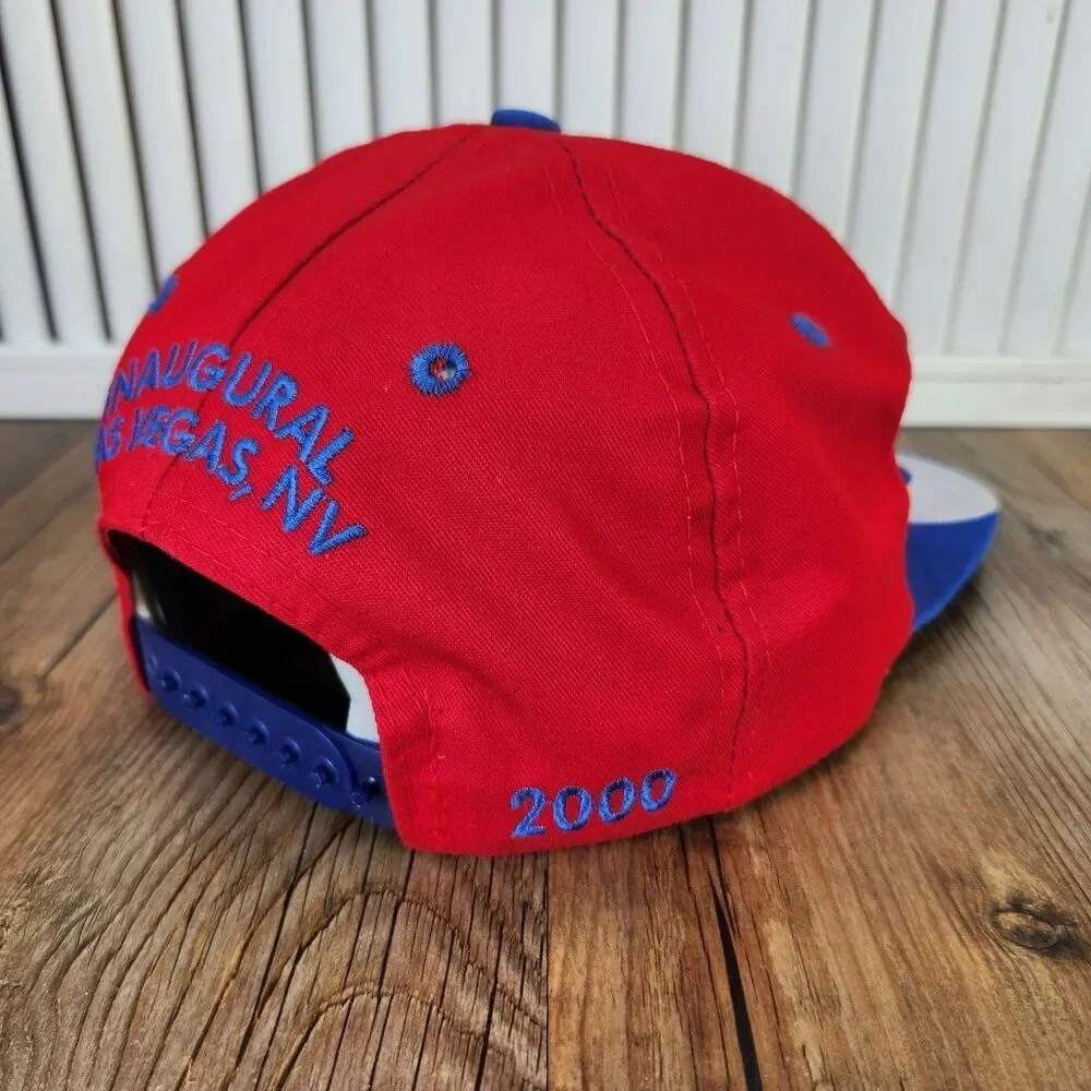VTG NHRA Summit Racing Inaugural Las Vegas Snapback Hat Cap Red Blue Kudzu USA